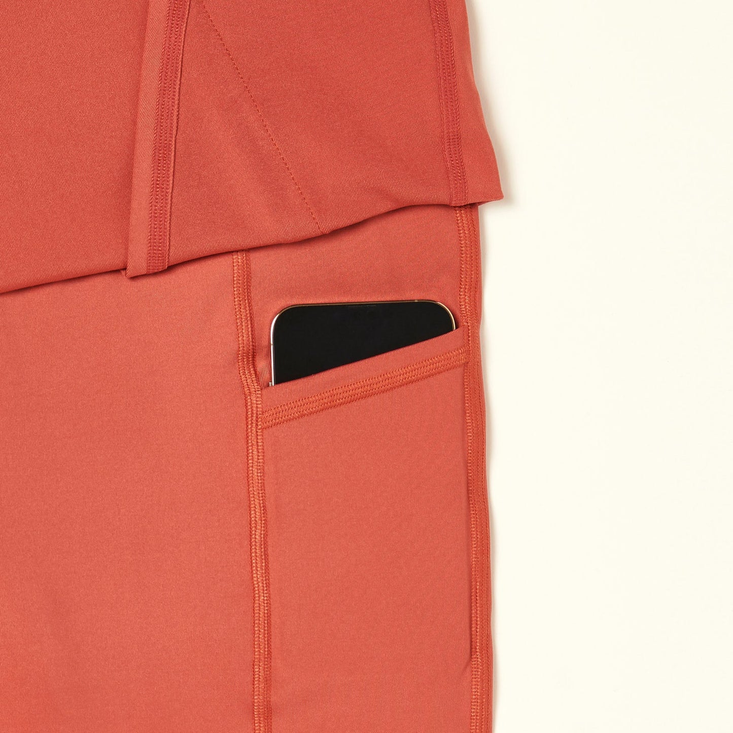 over-time recycled poly double layer skort in hotsauce