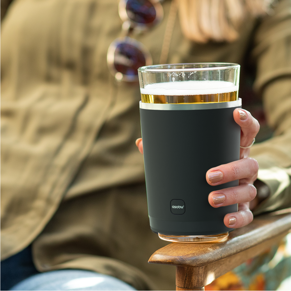 black insulated beer sleeve