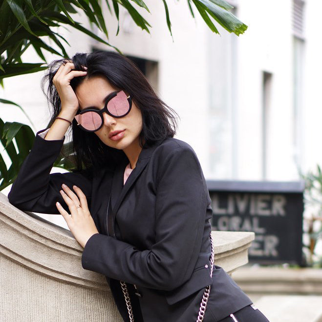 chloe - black - rose gold