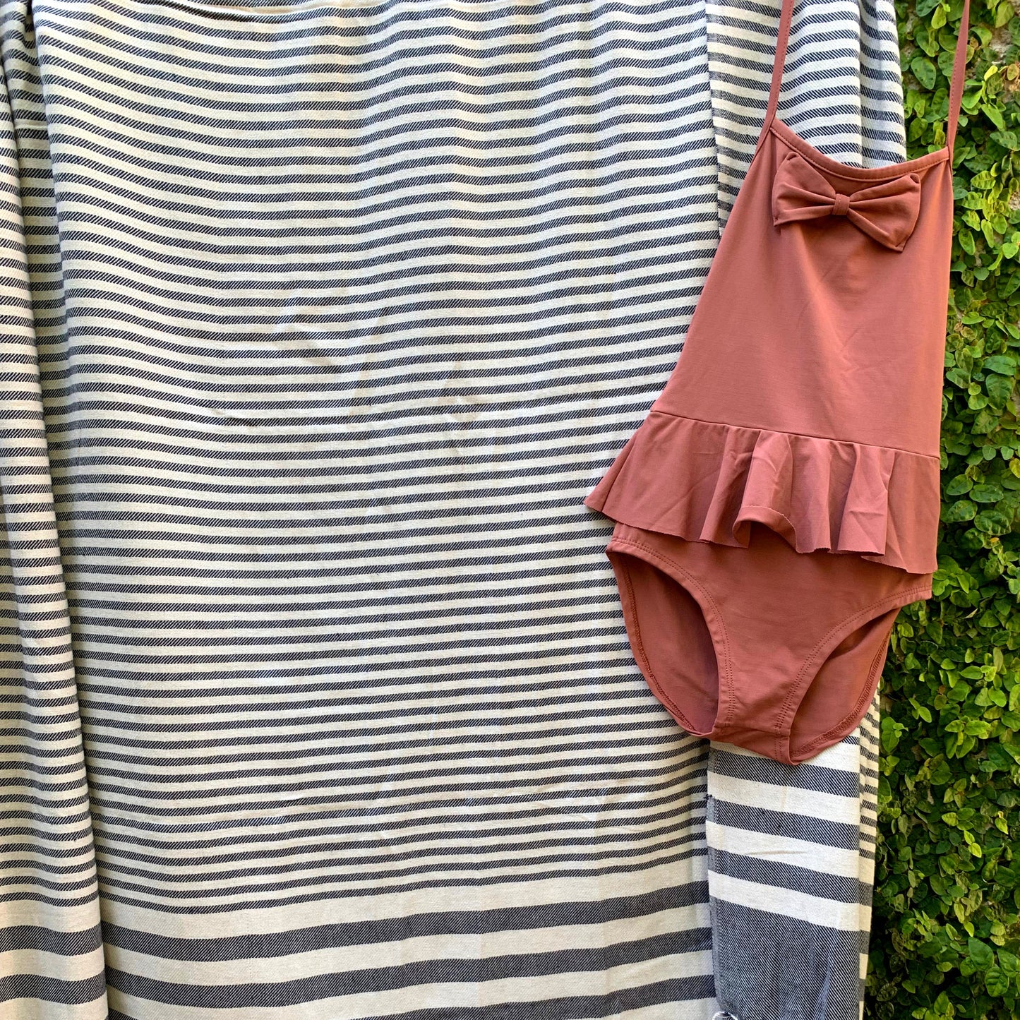 fethiye striped blanket throw - blue