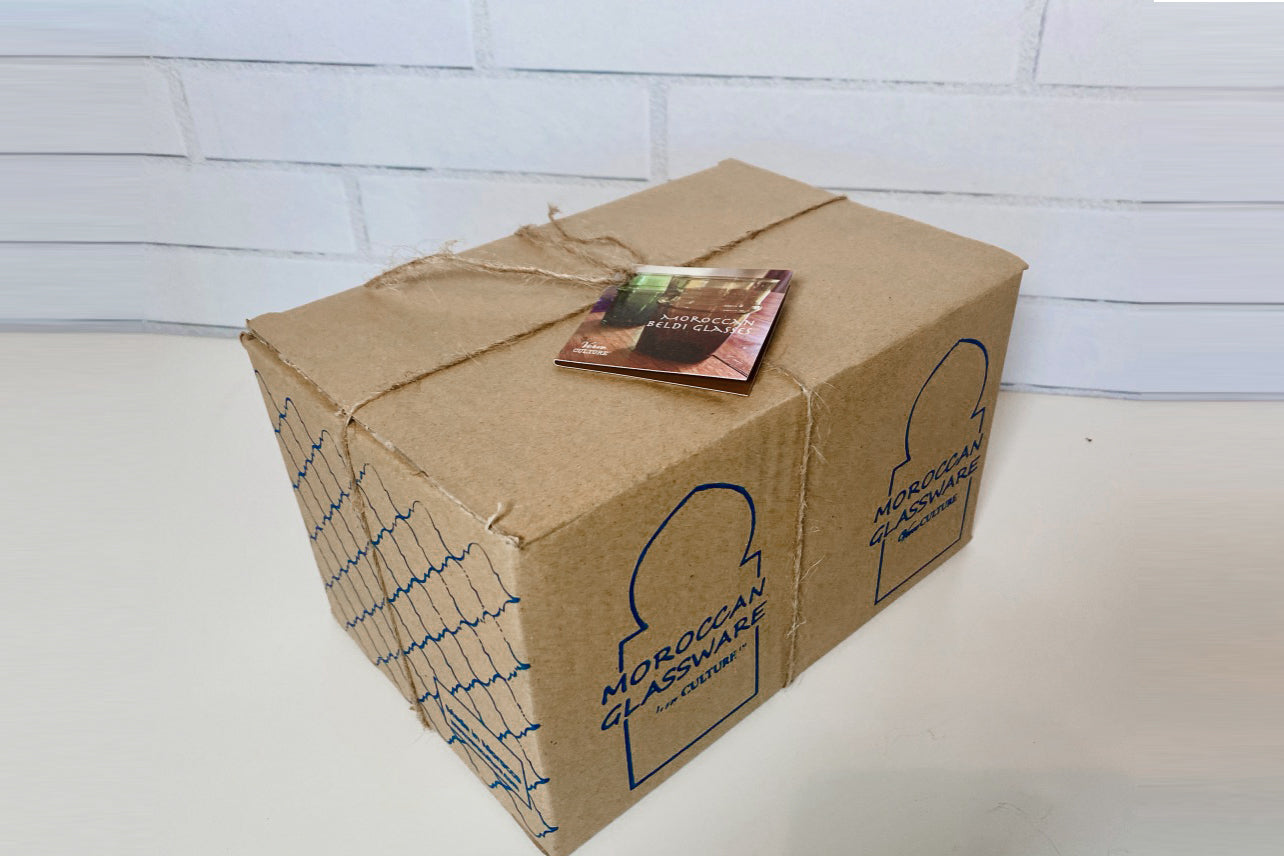 moroccan beldi glassware - set of 6