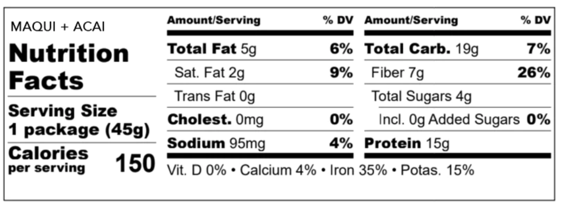 organic maqui berry + acai smoothie (4 pack)