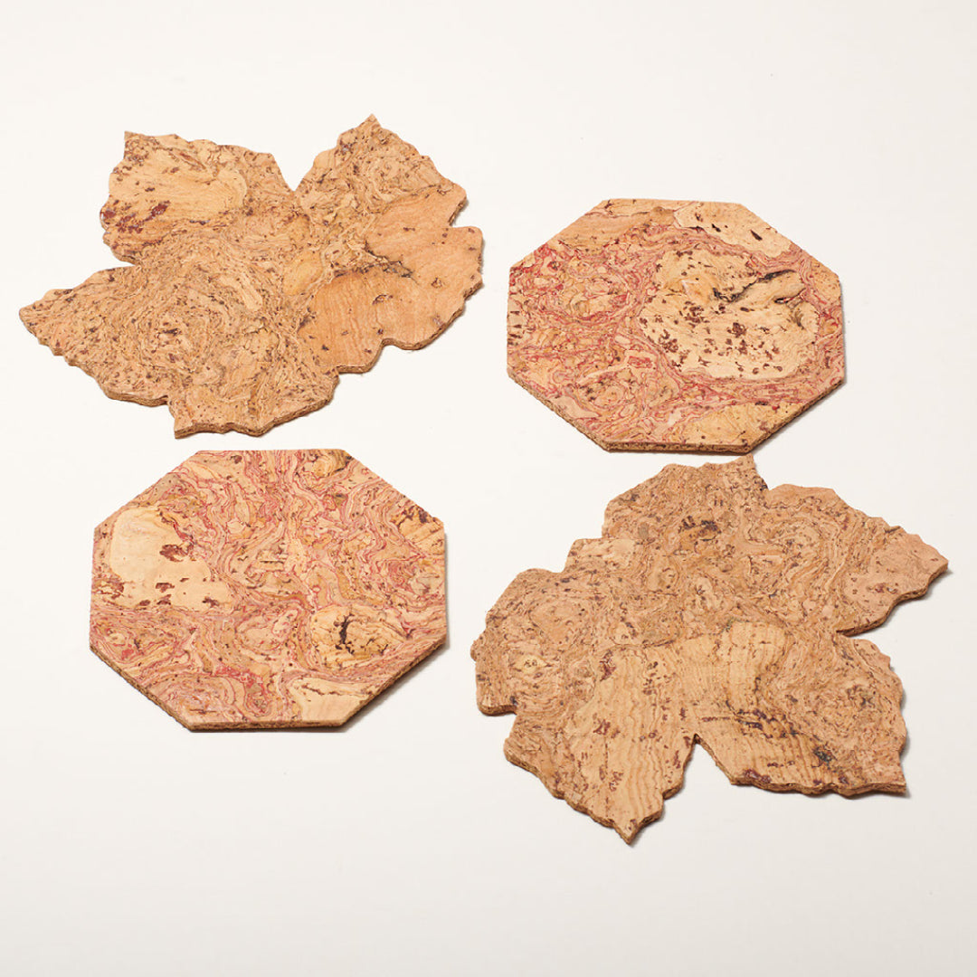biodegradable cork coasters (set of 4)
