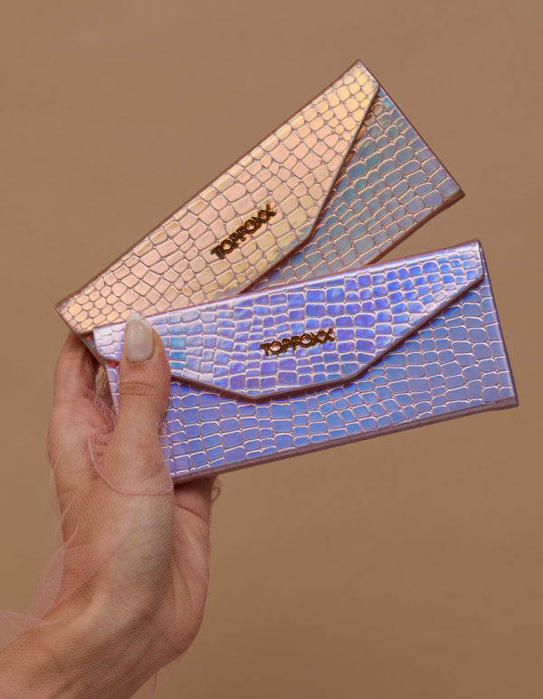 pink foldable holographic case