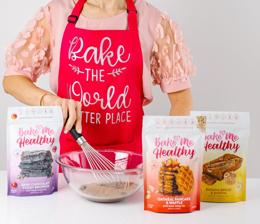 bake me healthy oatmeal pancake & waffle plant-based baking mix case - 6 bags