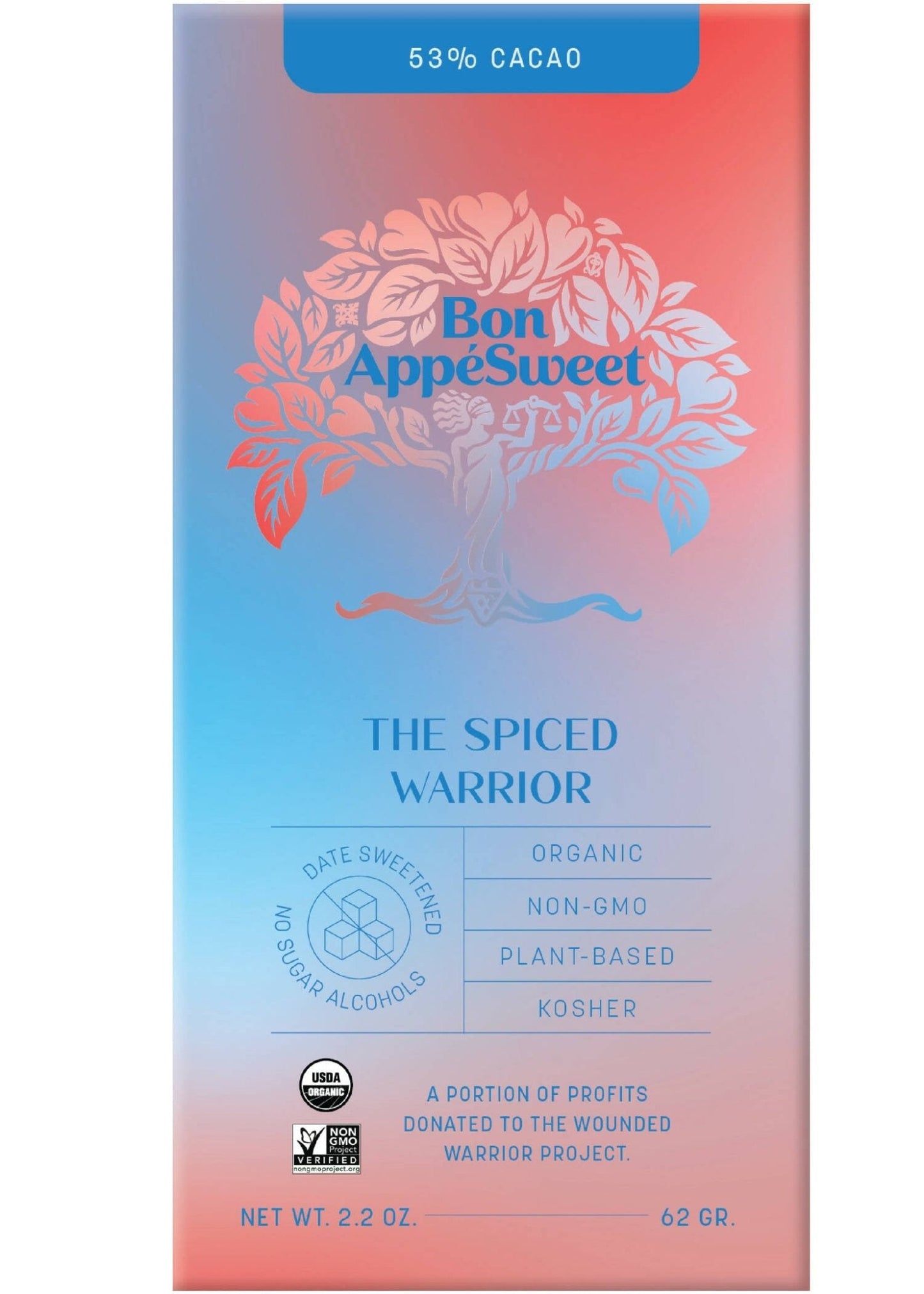 spice warrior chocolate bars - 12 x 2.2.oz