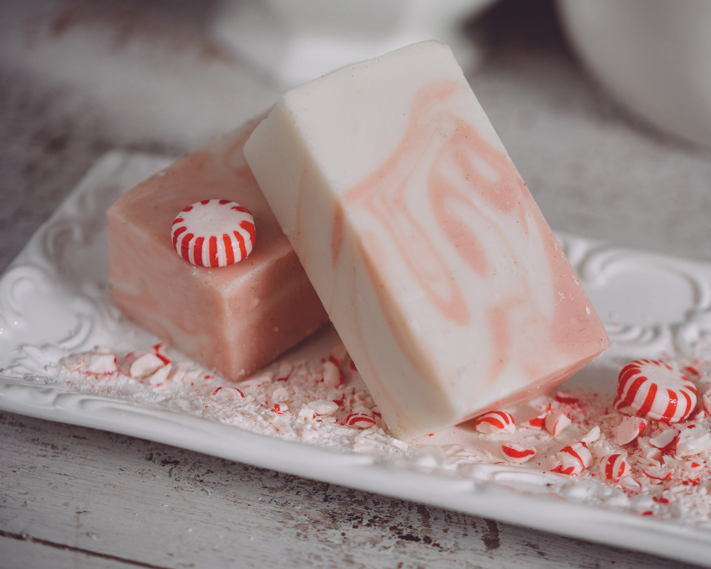 candy cane organic handmade soap