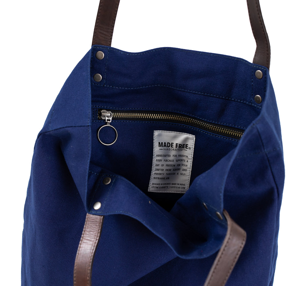 day tote indigo