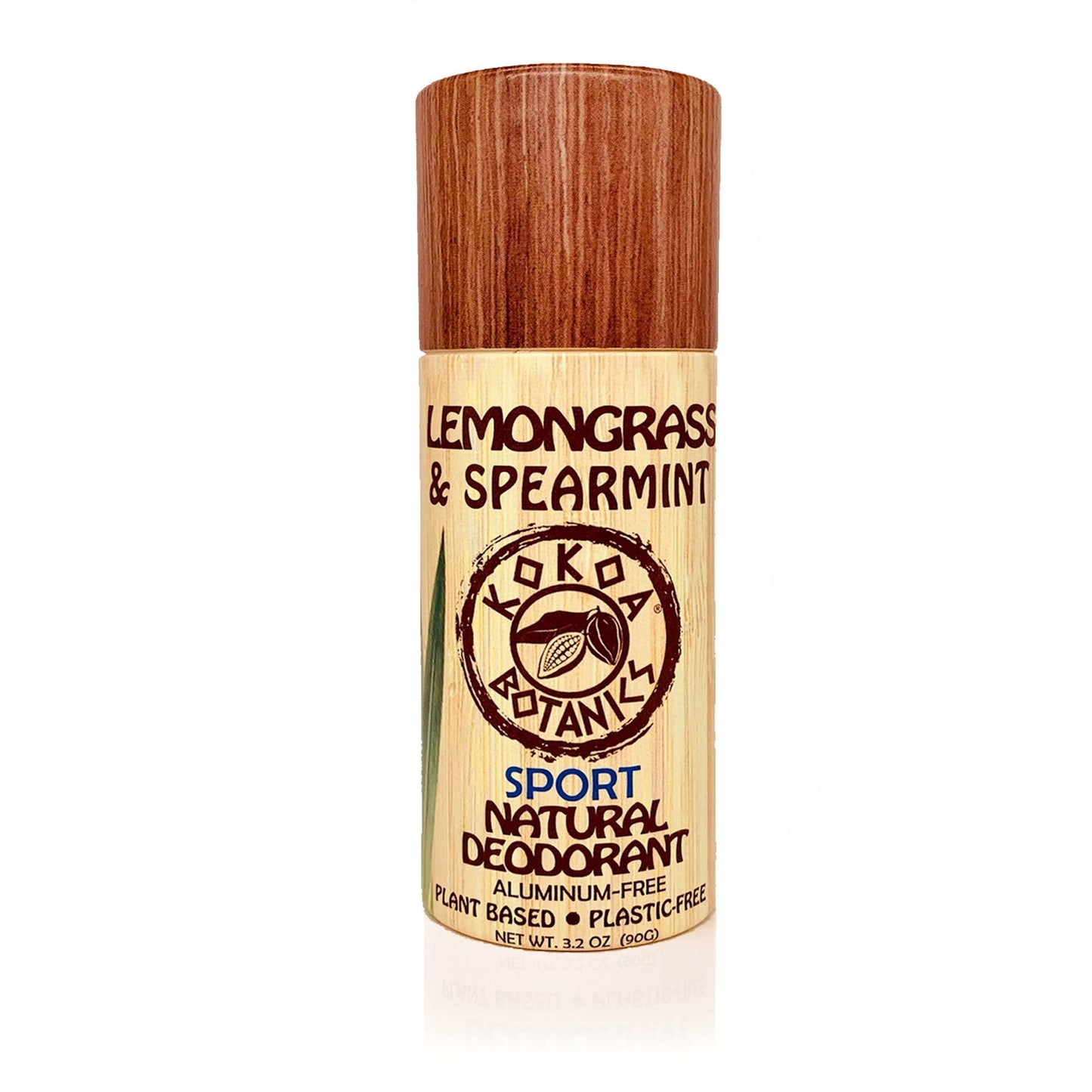 lemongrass and spearmint - natural deodorant - sport - aluminum-free - plastic-free 3.2 oz