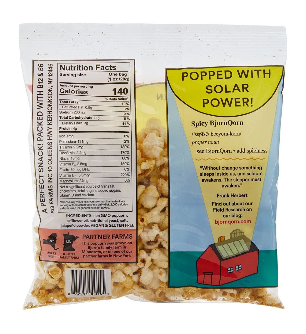 bjorn qorn mix popcorn bags -15-pack x 1oz bag