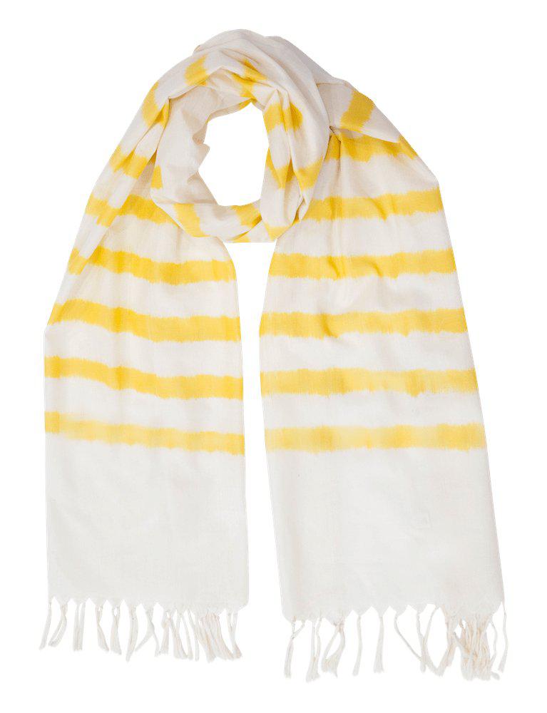 yellow striped scarf
