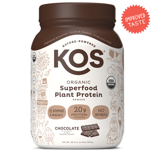 Organic Plant Protein, Chocolate, 28 Servings by KOS