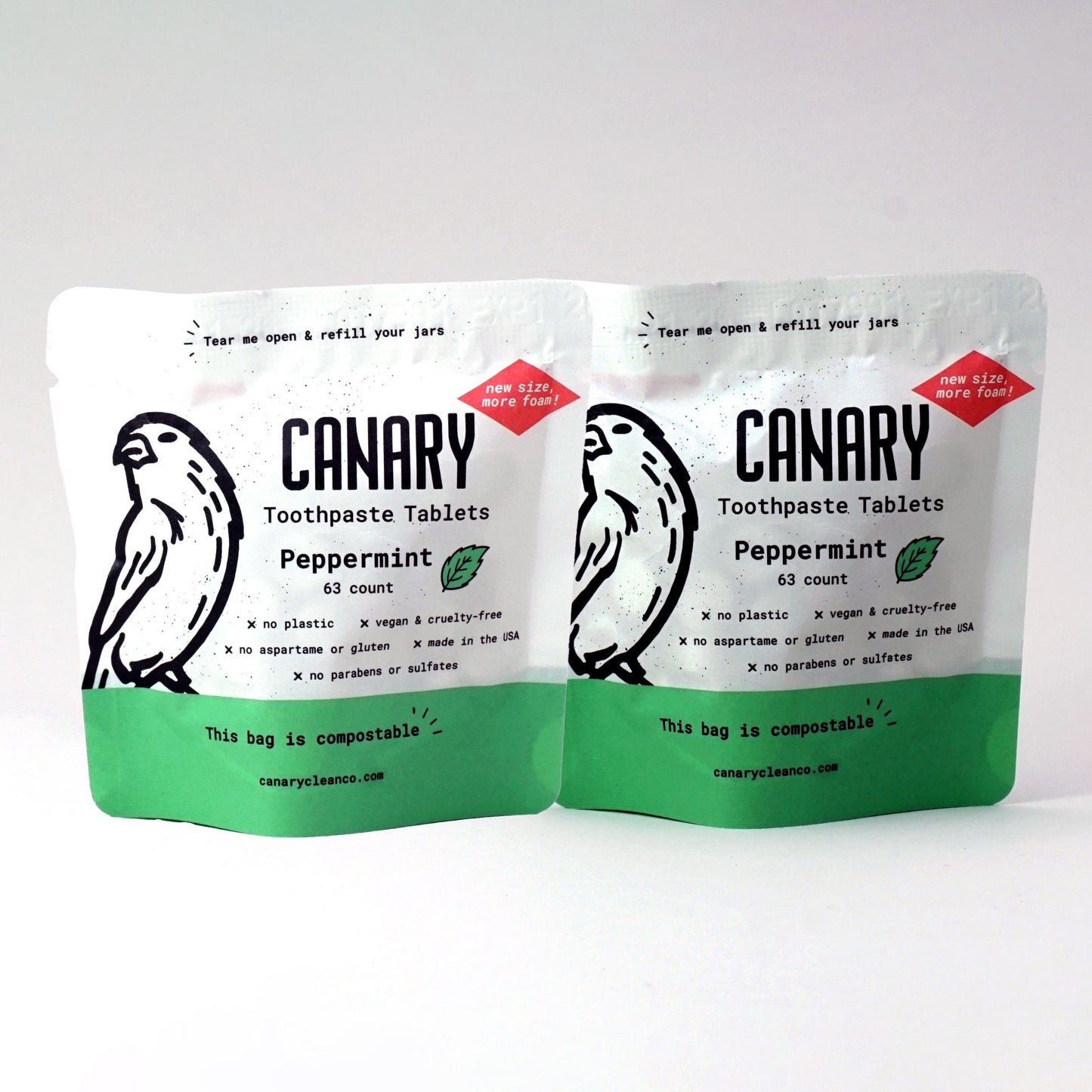 Peppermint Toothpaste Tablets - NEW & IMPROVED! by Canary