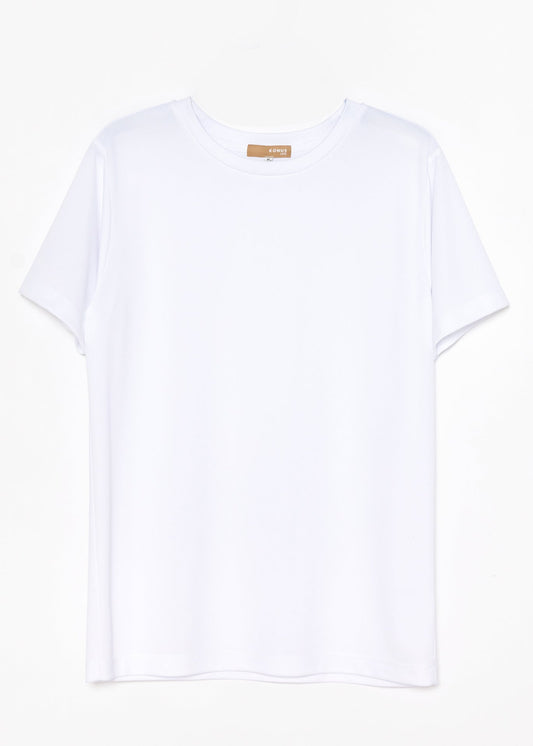 Konus Men's Eco Friendly Reolite Tech T-shirt in White by Shop at Konus