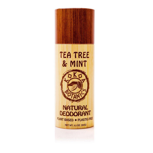 TEA TREE and MINT - Natural Detox Deodorant - Sport- Aluminum-Free - Plastic-Free 3.2 oz by kokoabotanics