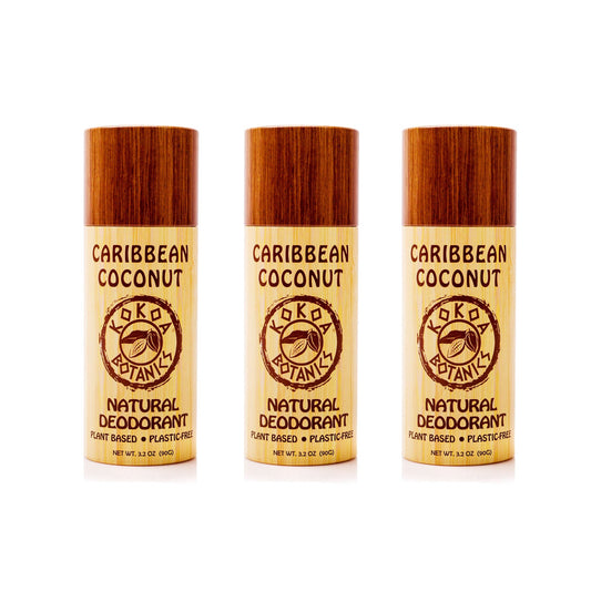 CARIBBEAN COCONUT – Natural Detox Deodorant - Sport - Aluminum-Free - Plastic-Free 3.2 oz by kokoabotanics