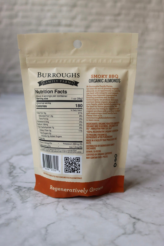 Regenerative Organic Smoky BBQ Almonds by Burroughs Family Farms