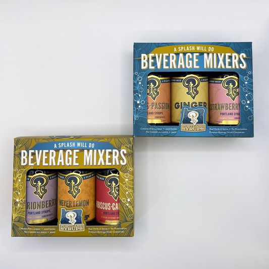 3 Pack Sampler Pack, Set of 2, Blue and Gold Boxes by Portland Syrups