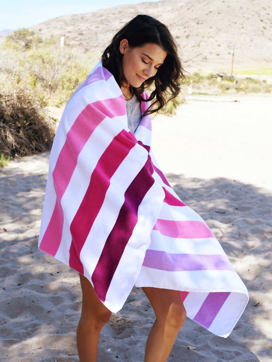 Sorbet Solana Cabana Beach Towel by Laguna Beach Textile Company