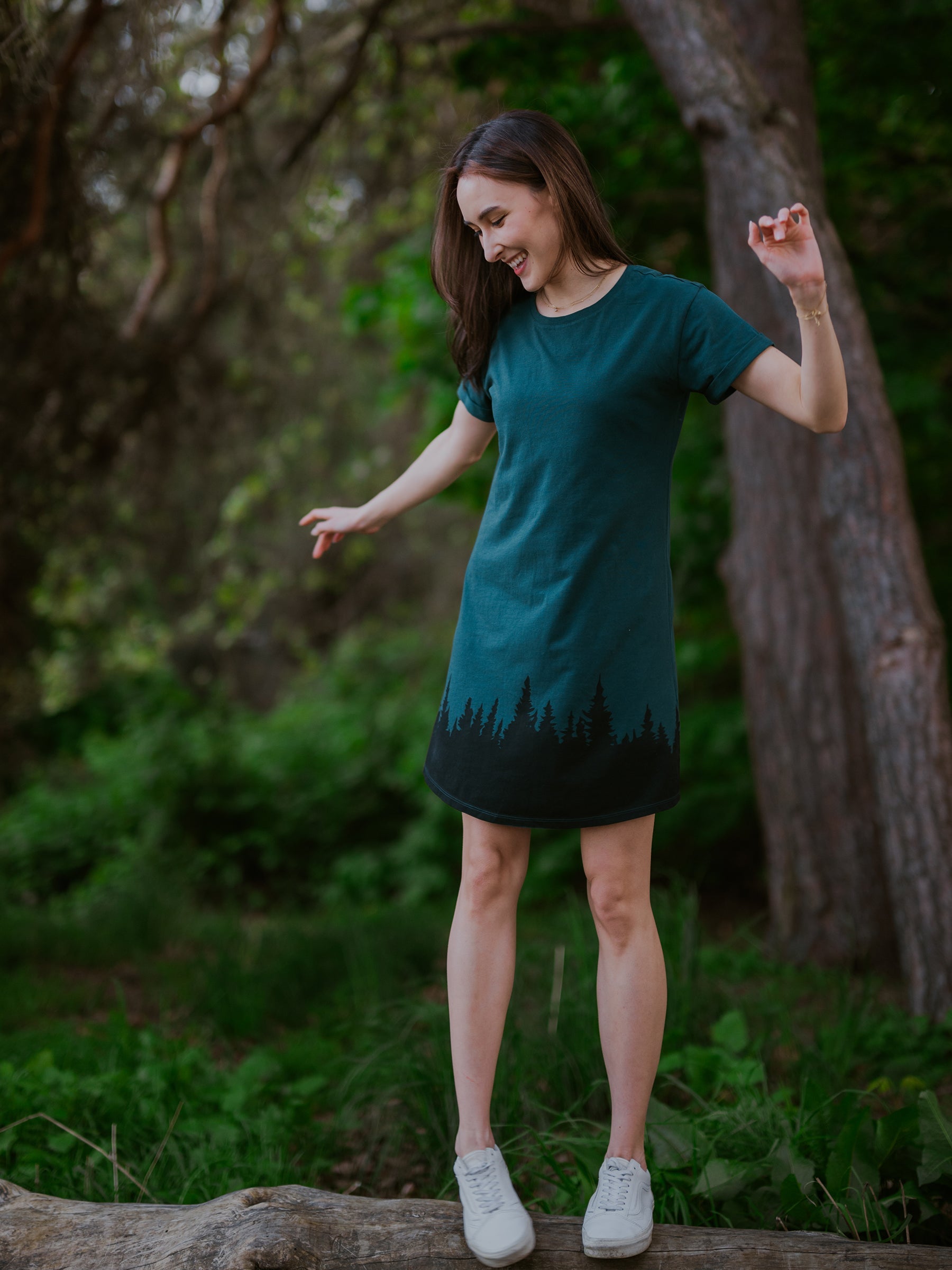 Forest Flow T-Shirt Dress – Dropseed - Main Image