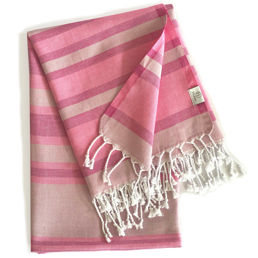 Samara Sustainable Turkish Towel Pink by Eco Hilana
