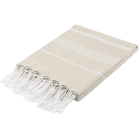 Pure Series Sustainable Turkish Towel Beige by Eco Hilana