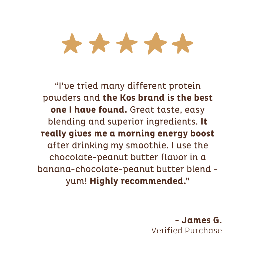 kos organic plant protein - chocolate peanut butter - single serving