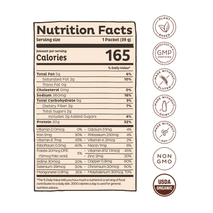 KOS Organic Plant Protein - Chocolate Peanut Butter - Single Serving