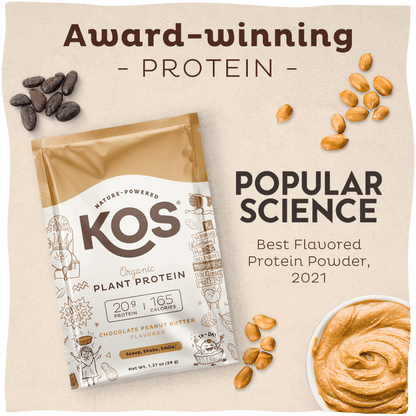 KOS Organic Plant Protein - Chocolate Peanut Butter - Single Serving