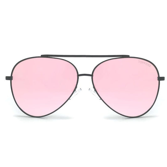 Megan - Rose Gold Metal Aviator Sunglasses