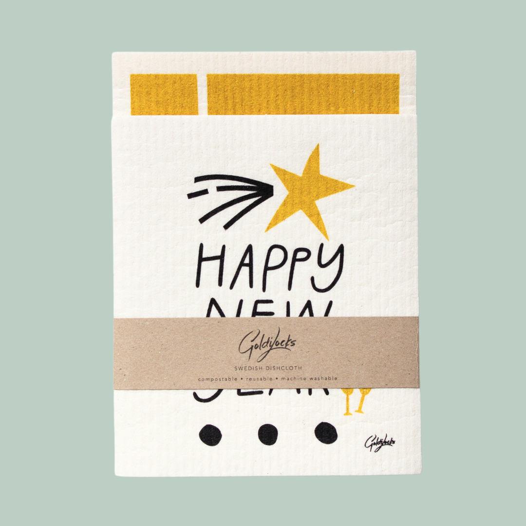 swedish dishcloth: new year's set