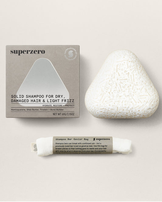 Hydrating Repair Shampoo Bar for Dry, Damaged Hair & Light Frizz by superzero