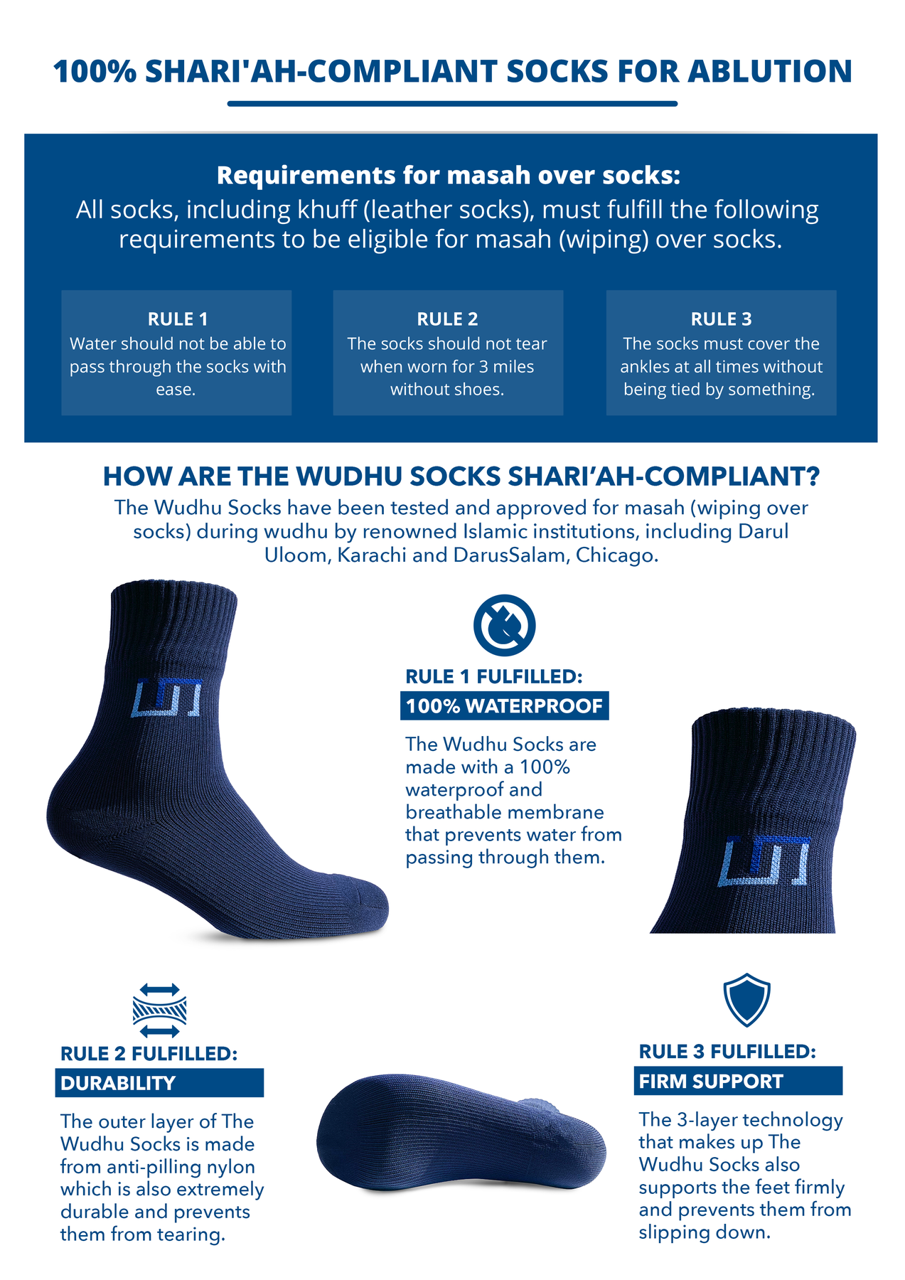 the wudhu socks - triple pack