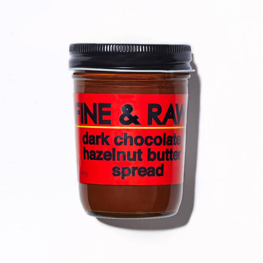 Fine and Raw Dark Chocolate Hazelnut Spread, Organic, Fair Trade - 12 Jars x 8oz