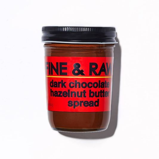 Fine and Raw Dark Chocolate Hazelnut Spread, Organic, Fair Trade - 12 Jars x 8oz by Farm2Me