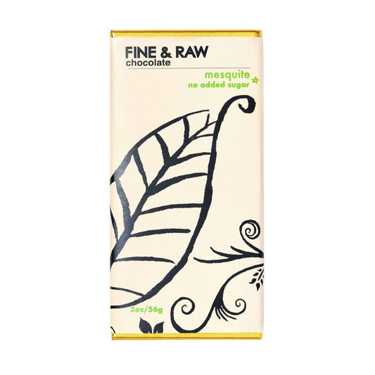 Fine and Raw Mesquite Chocolate Bars, Organic, No Added Sugar - 10 Bars x 2oz