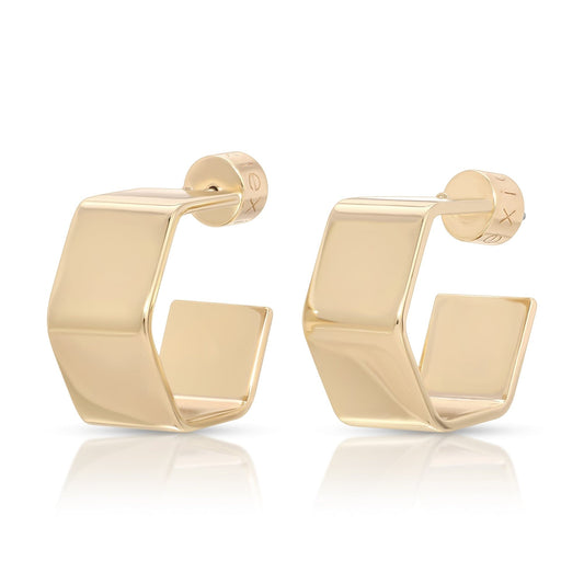 Hexagon Shaped Hoops