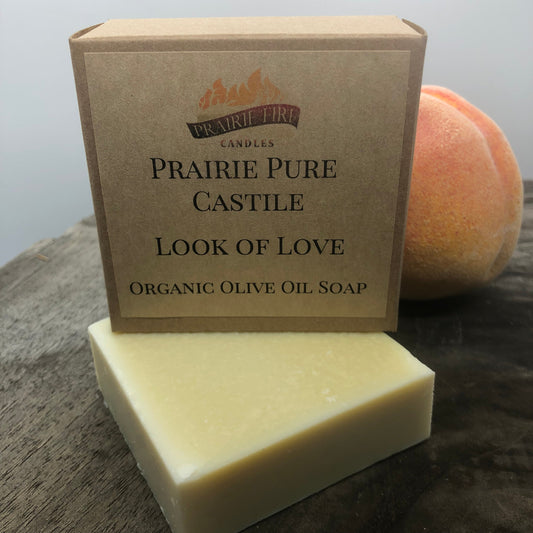 Look of Love Real Castile Organic Olive Oil Soap for Sensitive Skin - Dye Free - 100% Certified Organic Extra Virgin Olive Oil by Prairie Fire Tallow, Candles, and Lavender