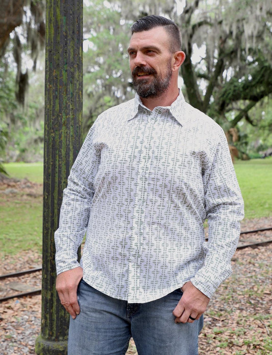 Olive Organic Cotton Men's Button Down Shirt by Passion Lilie