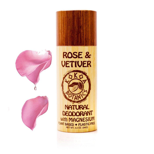 ROSE and VETIVER - Natural Deodorant - Plastic-Free - Aluminum-Free - 3.2 oz