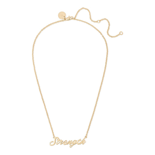 Strength Script Necklace