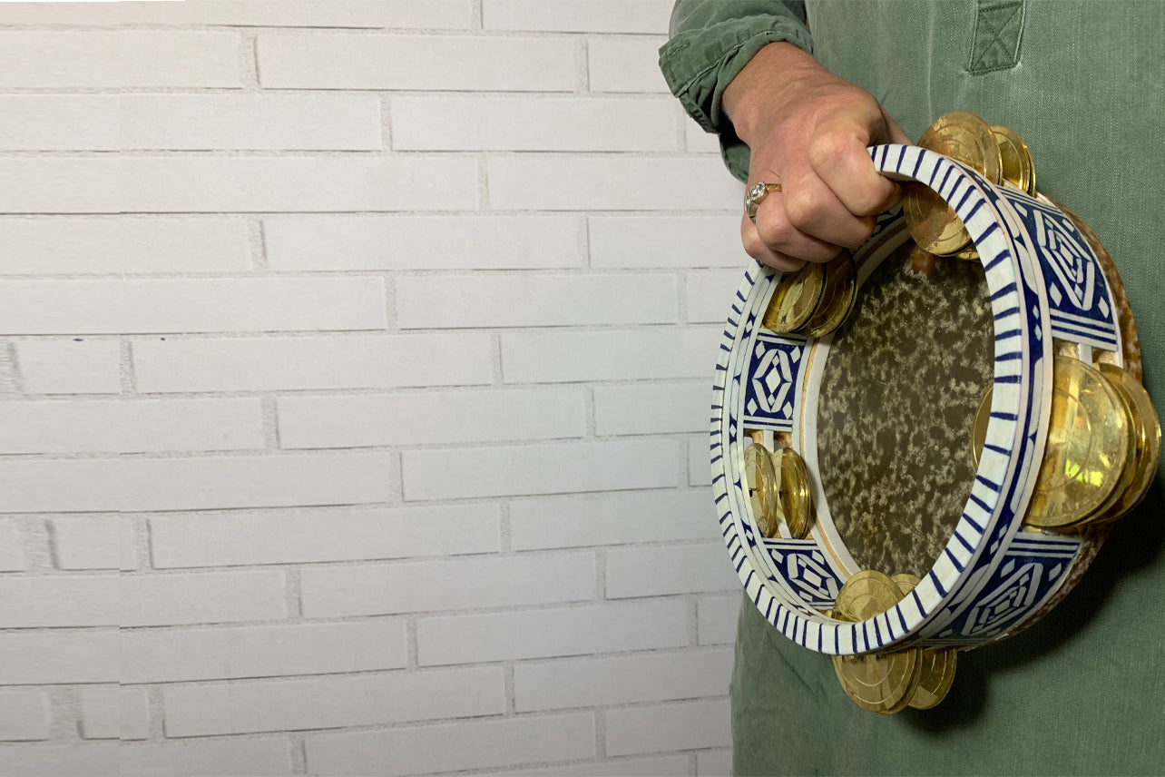 Moroccan “RIQ” Traditional Tambourine – Dropseed