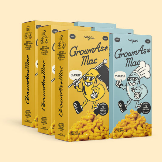 GrownAs* Mac & Cheese Variety 6 Pack - Classic and Truffle by Seed Ranch Flavor Co
